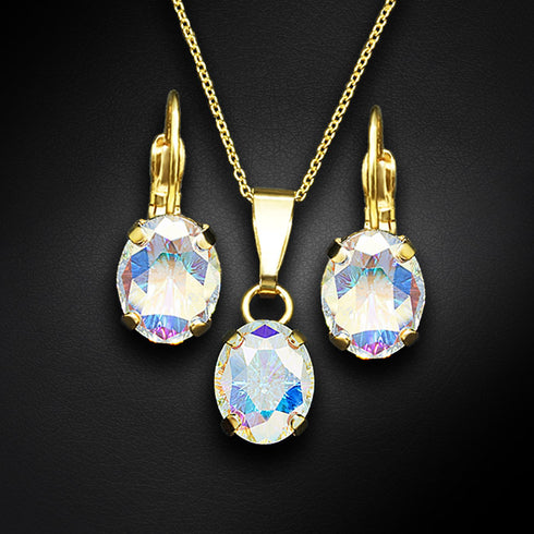 Komplektas "Mistika II (Aurore Boreale)" su Swarovski™ kristalais